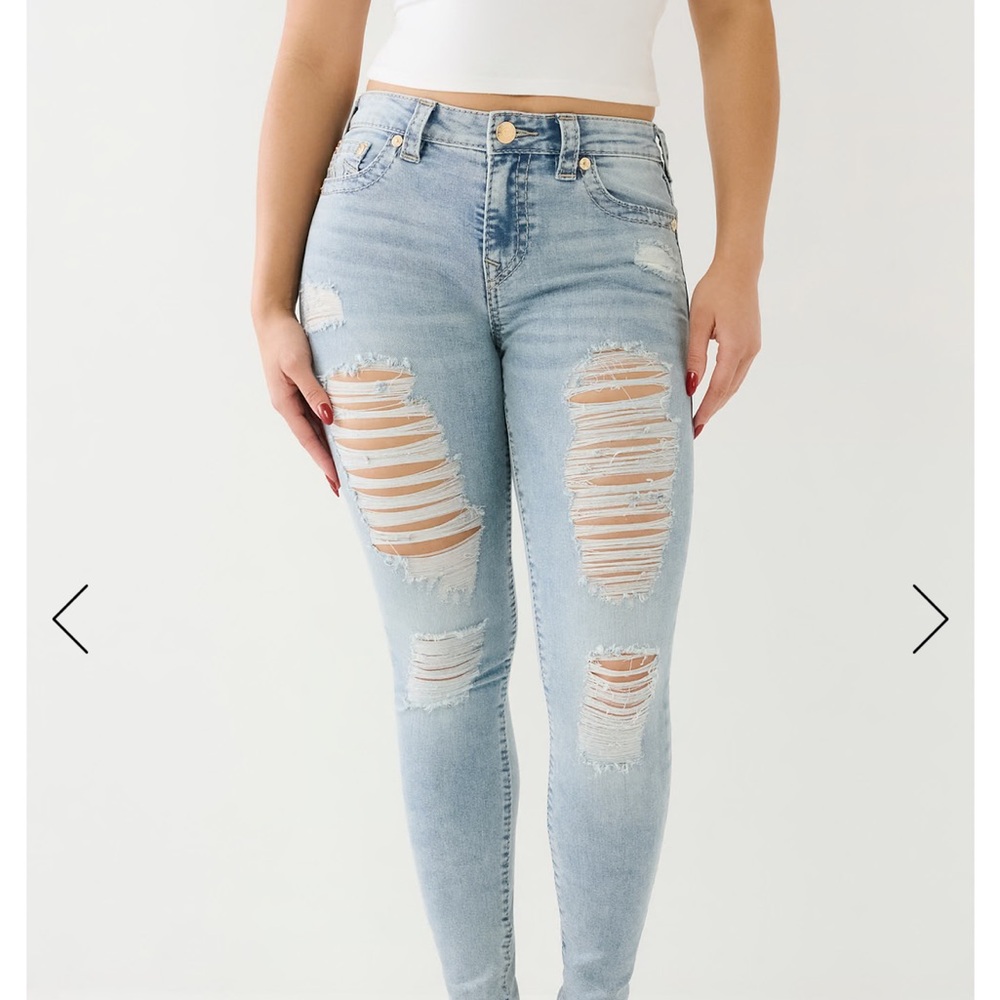 HALLE DISTRESSED SUPER SKINNY JEAN.